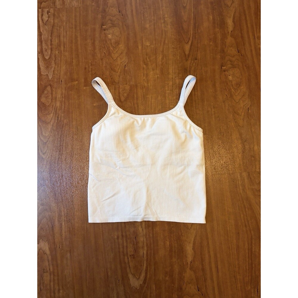 Lululemon Ebb to Street Scoop Neck Tank Top  Cropped White Size 8